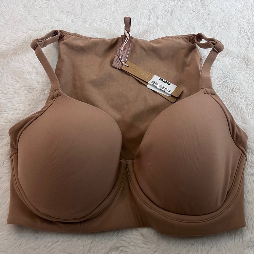 SKIMS Women's Fits Everybody Full Coverage Back Smoother Bra Sienna Size 32D NEW - Picture 3 of 10